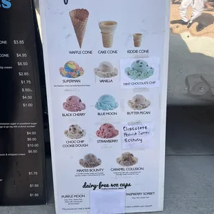 flavors and cones