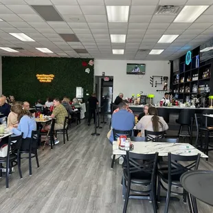 The main restaurant is clean and bright