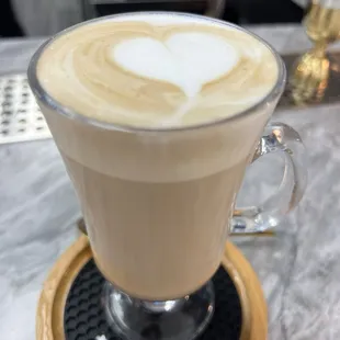 Vanilla decaf latte