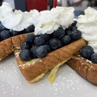 The best blueberry french toast with whipped cream