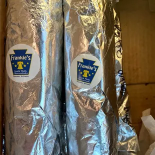 The legendary Frankie cheesesteak loot on the way to Phoenix for consumption