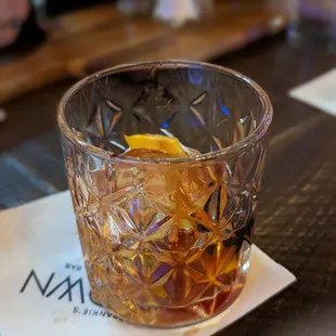Old fashioned cocktail