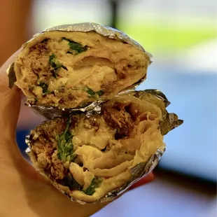 Cross-Section: Chicken Kebab Frankie w/ amul cheese