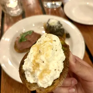 Ricotta &amp; Honey Crostini.