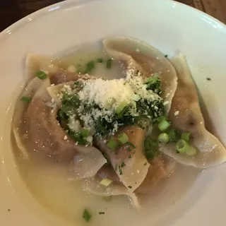 Sweet Potato Ravioli with Sage in Parmesan Broth