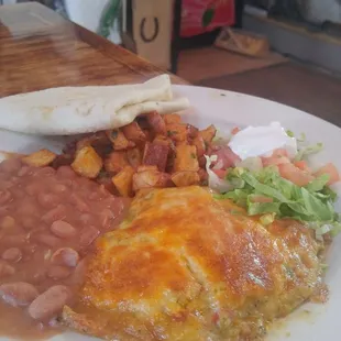 Green Chile Chicken Enchilada