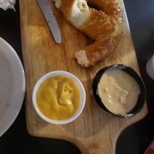 The only photo I took was the half eaten, delicious pretzel!