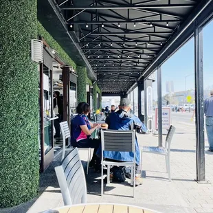 Outside seating (none available inside at this time)