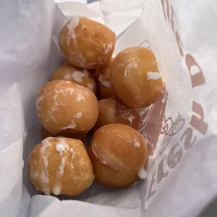 a bag of doughnuts