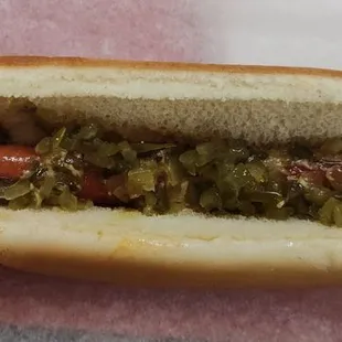 Excellent footlong, with brown mustard and relish