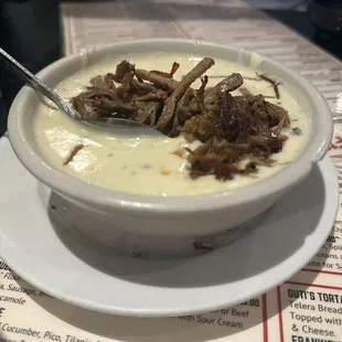 Brisket bowl or queso