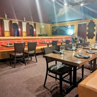 A not so busy dining room still with slow service.