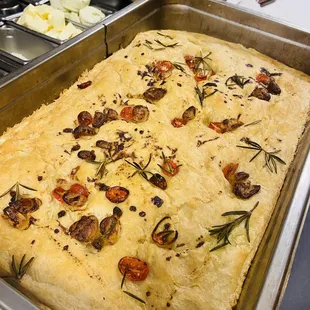 Fresh baked focaccia