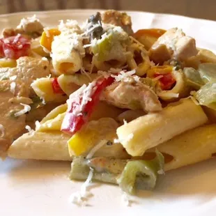 Cajun Chicken Pasta, from our catering menu, flavorful and different