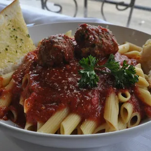 Penne Rosa with our Homemade Meatballs