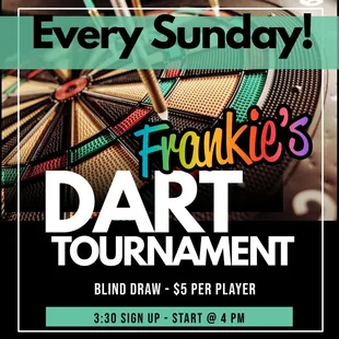 dart tournament flyer