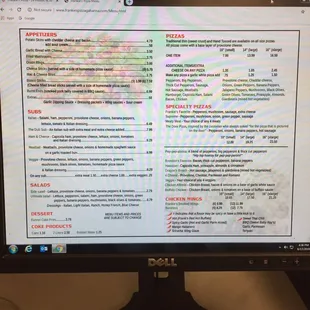 Current menu is post on website.  June 2019