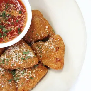 Fresh mac &amp; cheese bites.