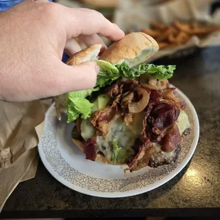 Giant Classic Cheeseburger with bacon