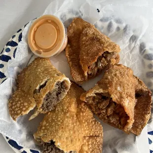 Empanadas- 1 sausage and 1 beef &amp; cheese