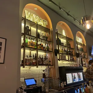 the bar area