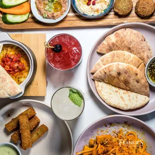 a variety of dishes