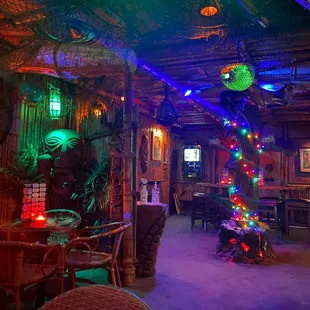 Table seating inside the bar
