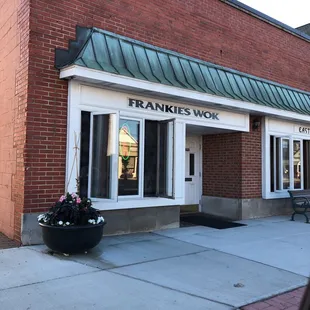 the front of the building