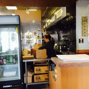Front counter and view of the kitchen