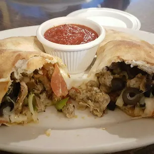 Filled with meat and veggies