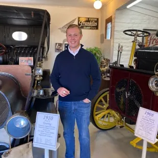 Curator Tony gives a tour in our Antique Building