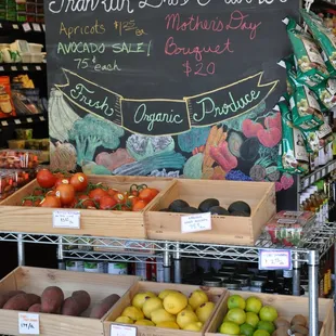 a variety of fruits and vegetables