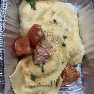 Undercooked BURRATA RAVIOLI