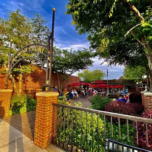 the entrance to the restaurant