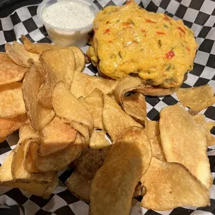 Jalapeno Pimento Cheeseburger with no bun