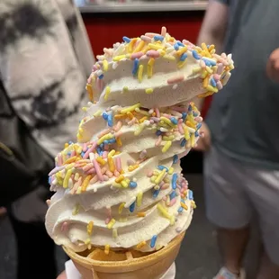 Regular custard with sprinkles