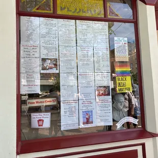 Storefront menu