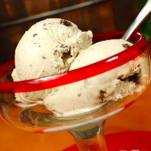 two scoops of ice cream