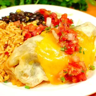 burrito and rice