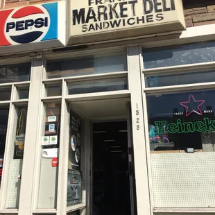 the front of the store