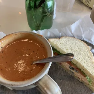 Patti&apos;s Pimento Cheese Sandwich with Tomato Basil Soup