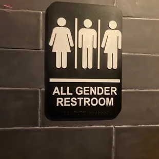 all gender restroom sign