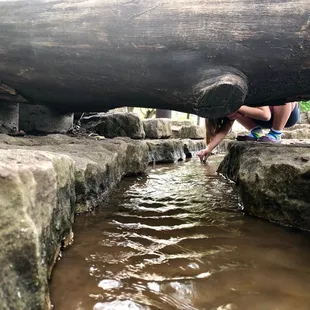 Man made creek for kids to play in