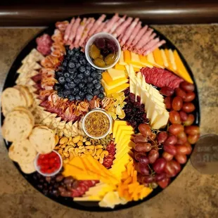 a platter of food