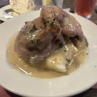 Sous vide half chicken