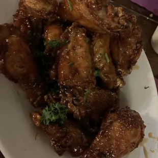Hot honey garlic wings