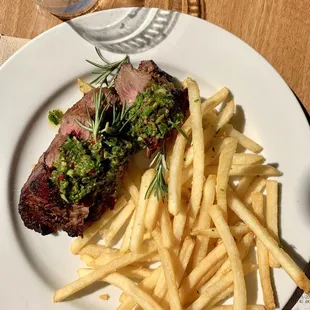 Bavette Steak with Truffle Parmesan Frites.