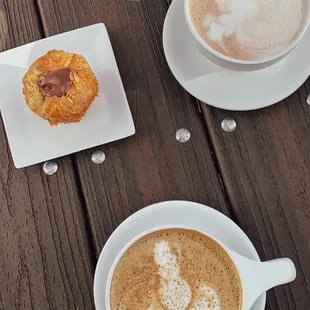 Ginger bread latte and hot chocolate.