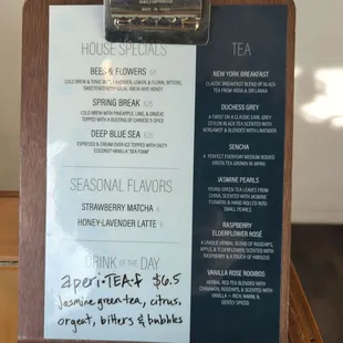 Daily specials on 4.16.24