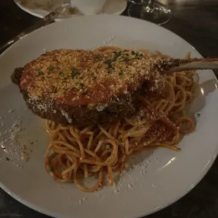 Veal chop parmigiana